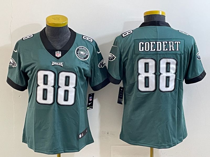 Women Philadelphia Eagles #88 Goedert Green 2025 Nike Vapor Limited NFL Jersey style 4
